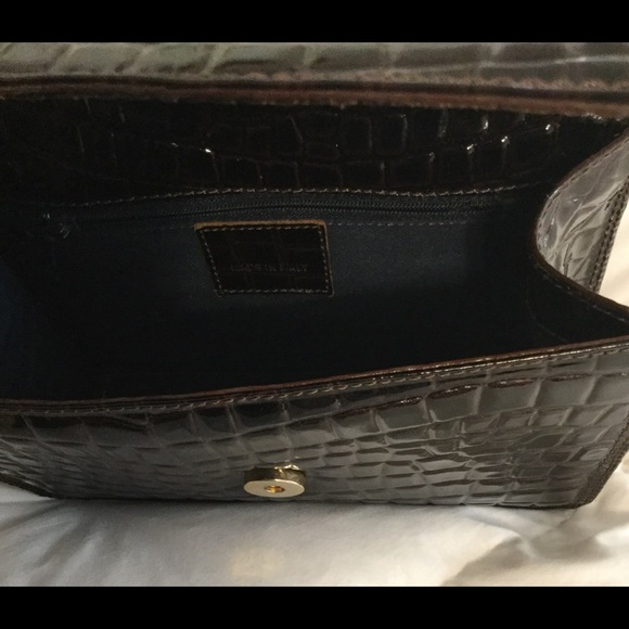 Chocolate Croc Handbag/Clutch - Picture 5 of 8