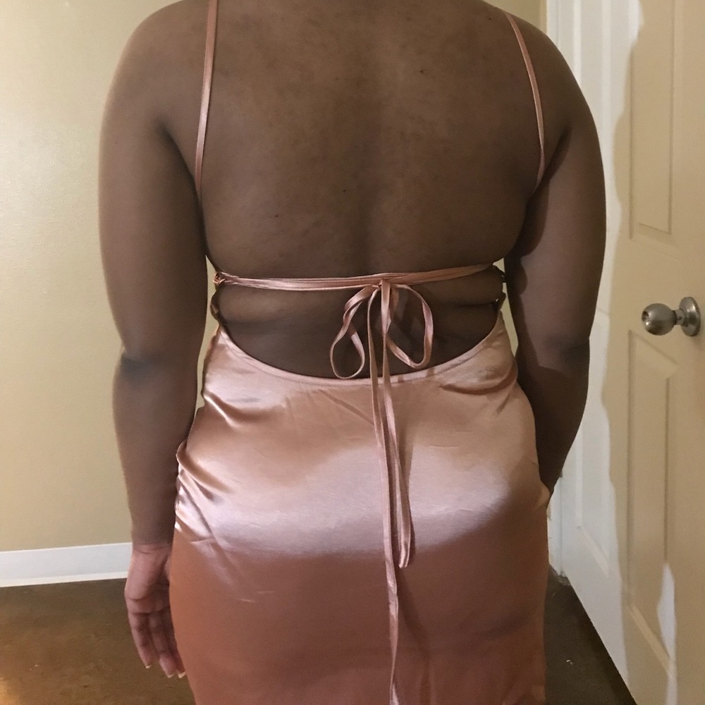 Silk Blush Mini Dress