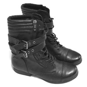 Just Fab black combat boots