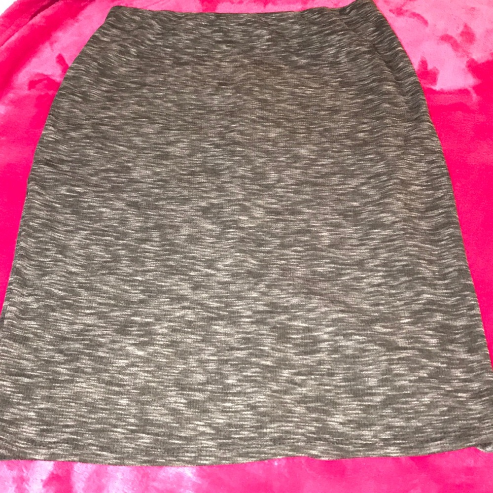 Dark gray with white skirt