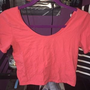 Salmon Crop Top