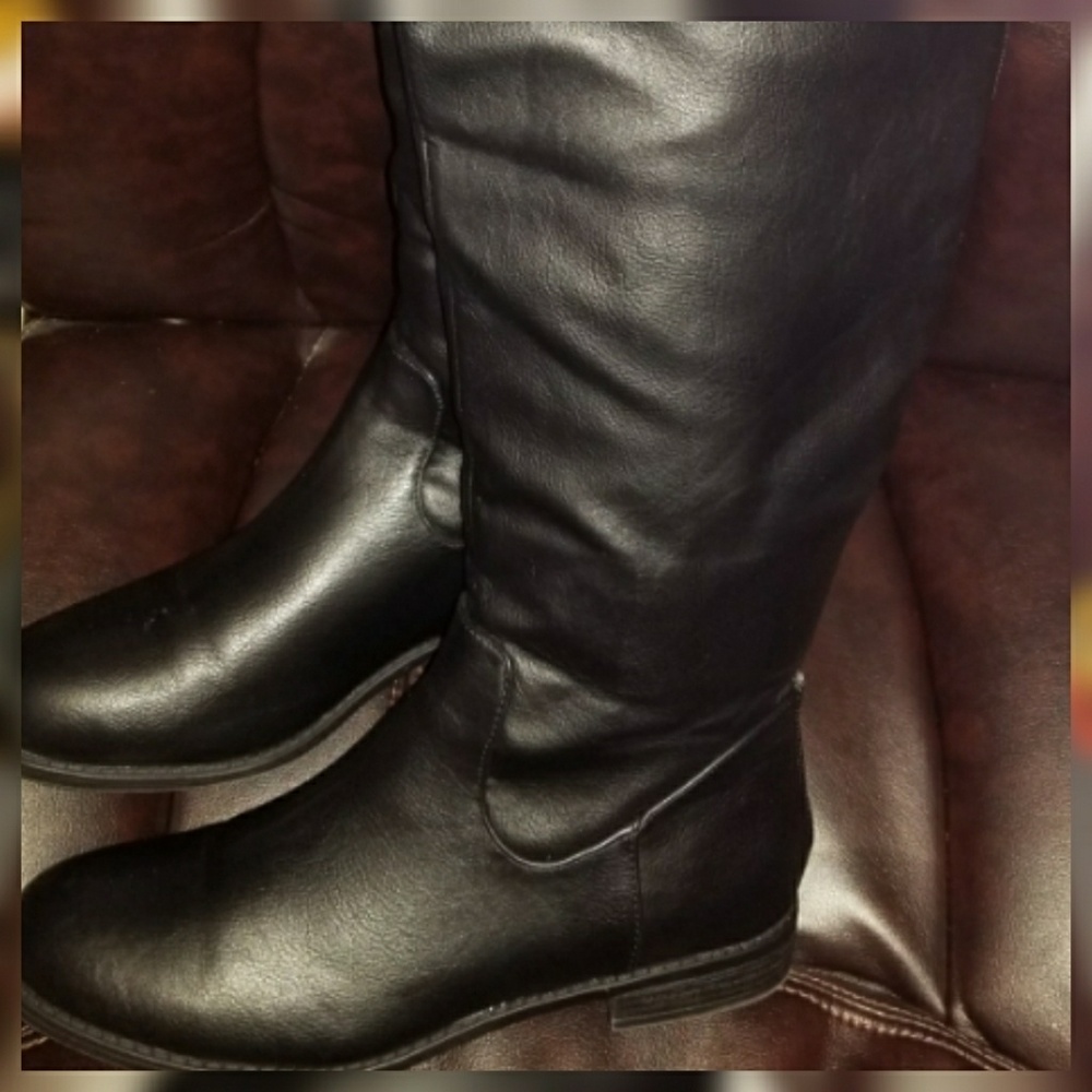 Black Knee High Boots