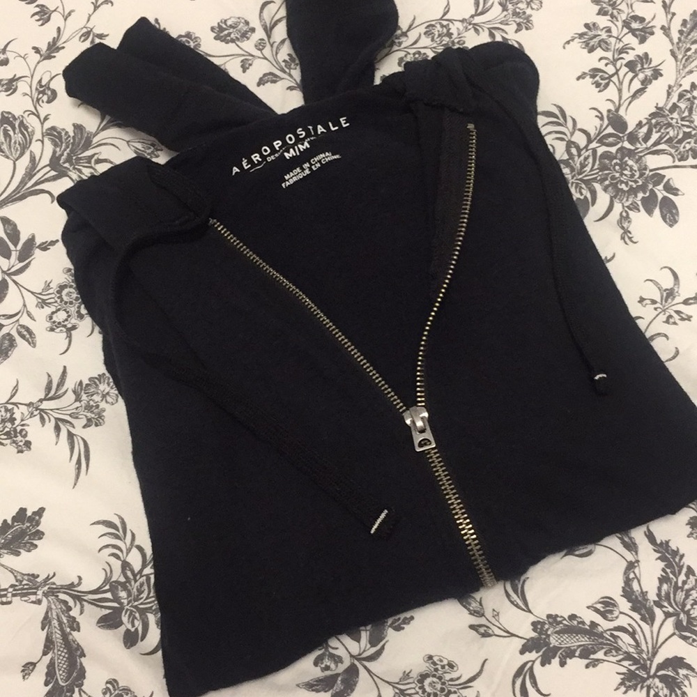 Black Aeropostale Zip Hoodie