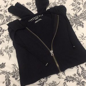 Black Aeropostale Zip Hoodie