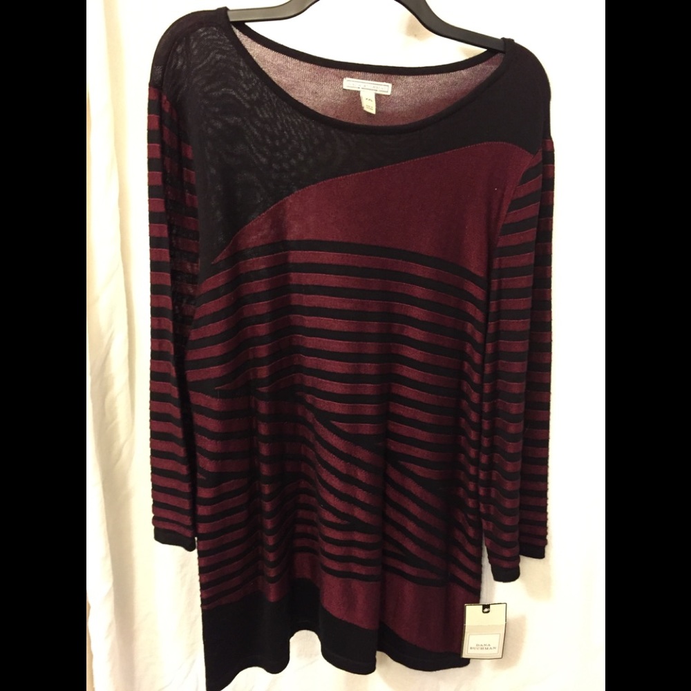 Burgundy and Black Sweater