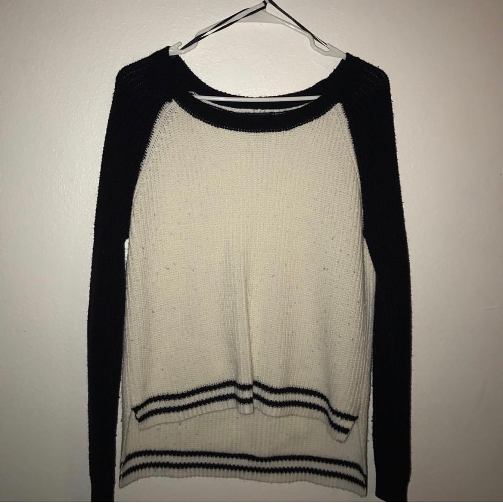 b&w sweater