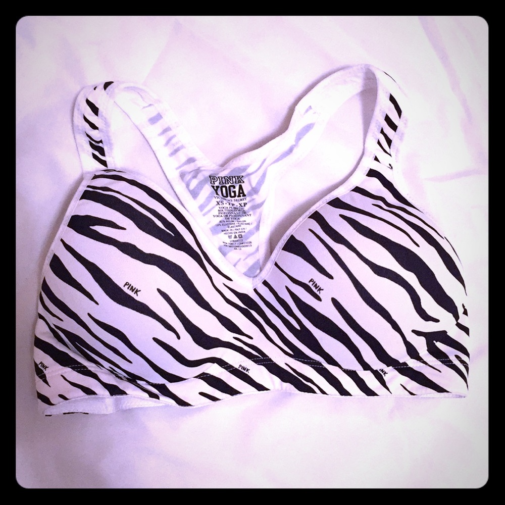 Zebra Pink Yoga Sports Bra