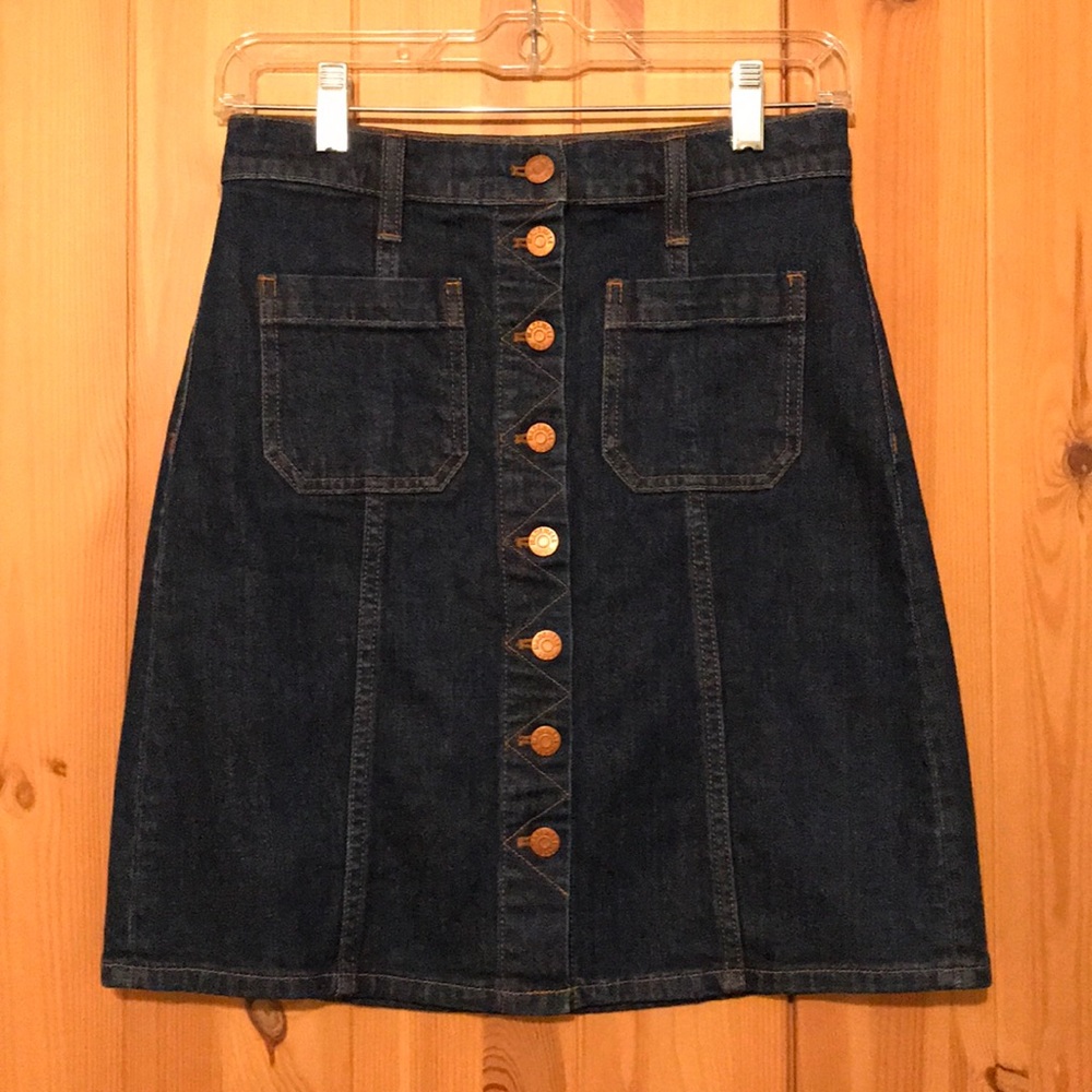 Madewell Denim Button-front Skirt