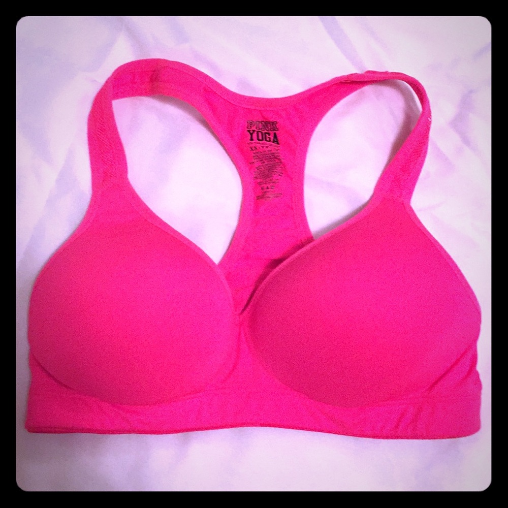 Hot Pink Yoga Sports Bra