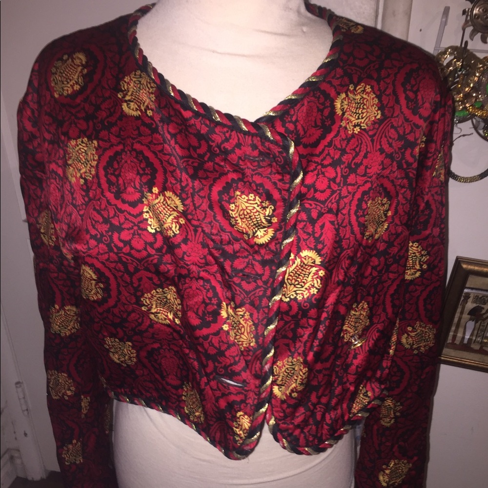 Vintage/antique silk red and gold jacket