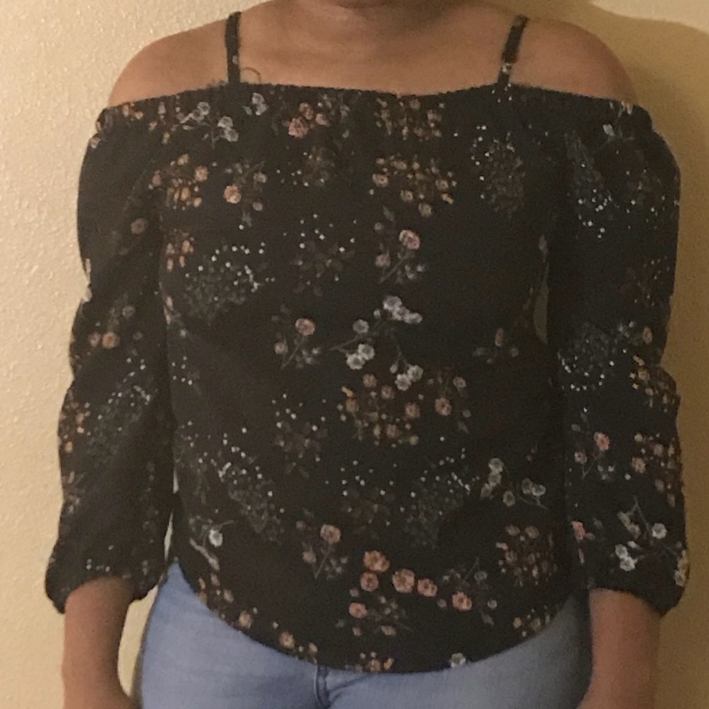 Off the shoulder floral top