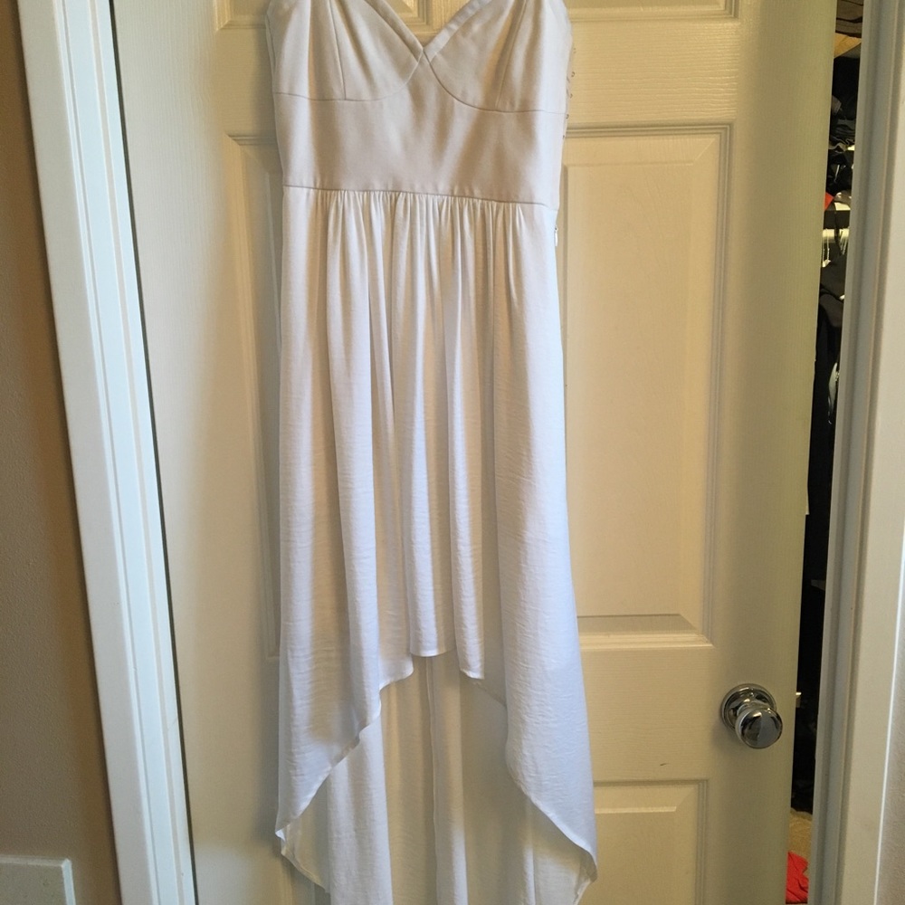 Hi Lo cascade dress