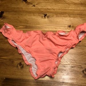 Victoria’s Secret bright coral ruched bottoms!