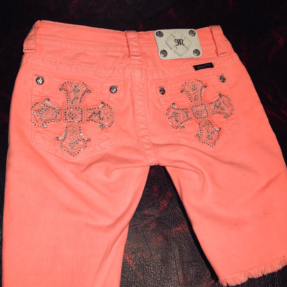 BEAUTIFUL PINK MISS ME JEANS SIZE 25 - Picture 2 of 4