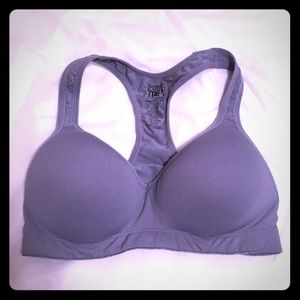 Gray PINK Yoga Sports Bra