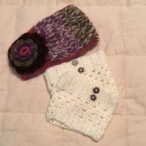 Lot of knitted headband & boot cuffs 🌸