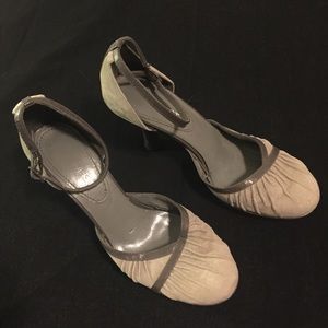 Vintage Nine West Suede High Heel Mary Janes