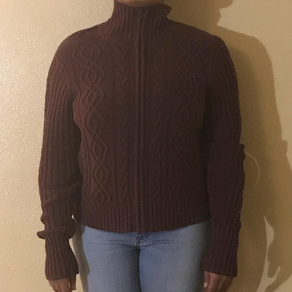 Long Sleeve Burgundy Sweater