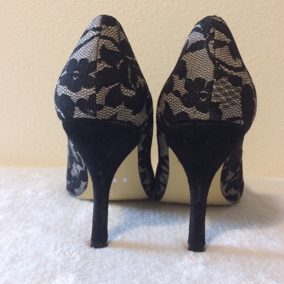 Lace Peep Toe Pumps - Picture 2 of 5