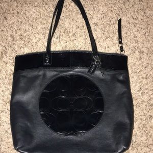 Coach black tote