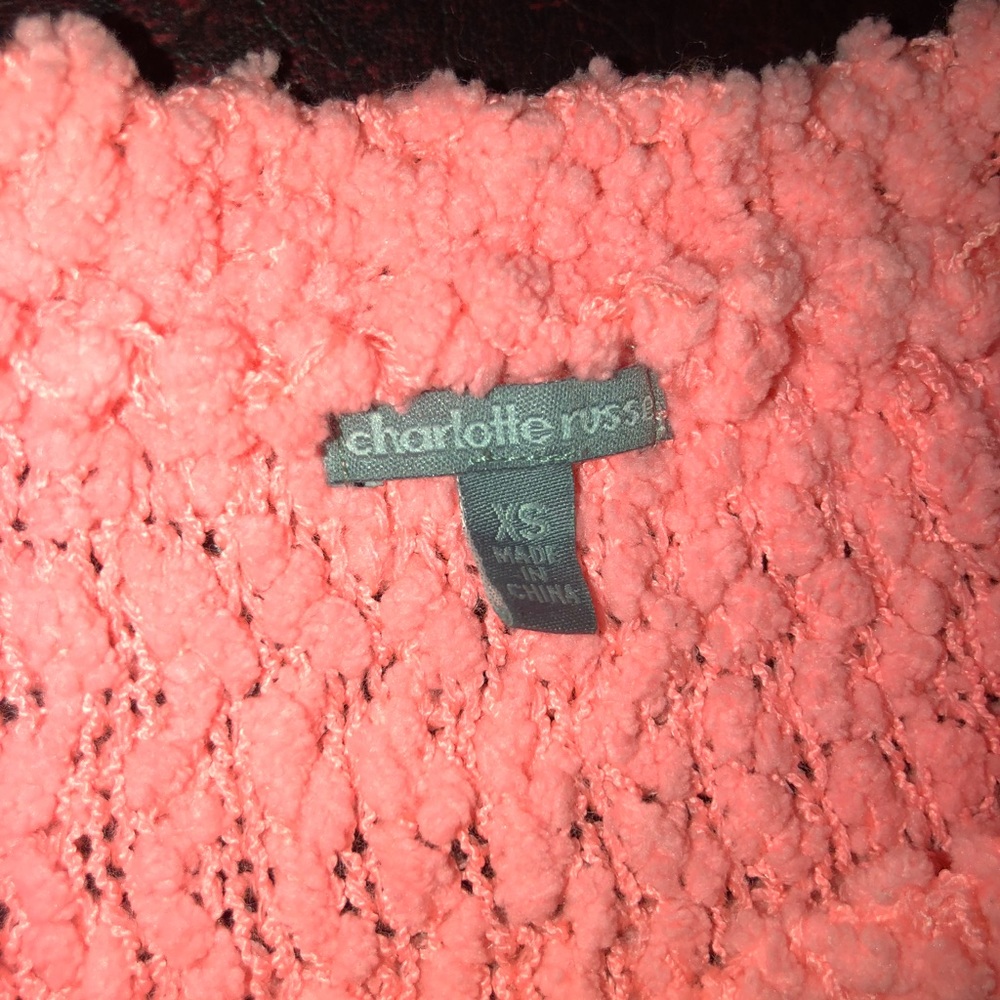 PINK CHAROLETTE RUSSE SWEATER SIZE EXTRA SMALL! - Picture 2 of 3