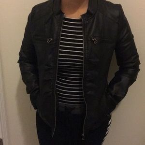 Black Faux Leather Jacket