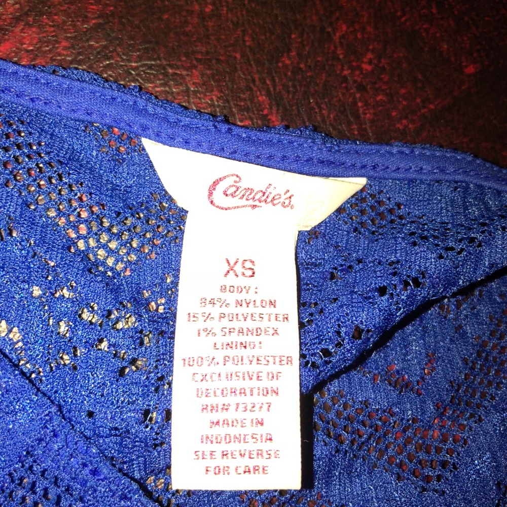 CANDIES BLUE SHIRT SIZE EXTRA SMALL - Picture 2 of 4