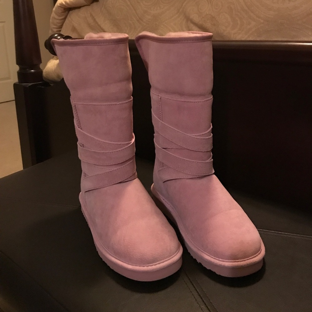 Soft Pink Furry Winter Boots