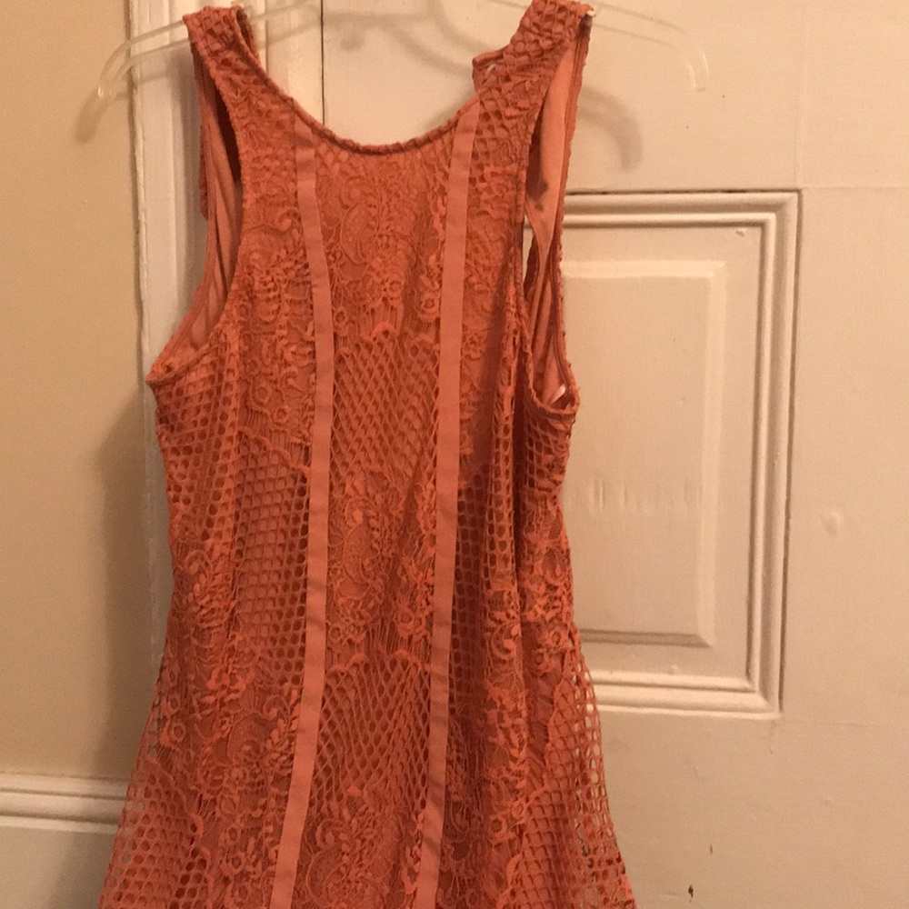 Never before work rose color Urban dress