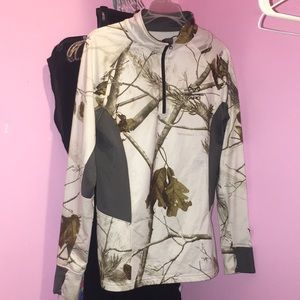 A white soft sweat shirt with zipper