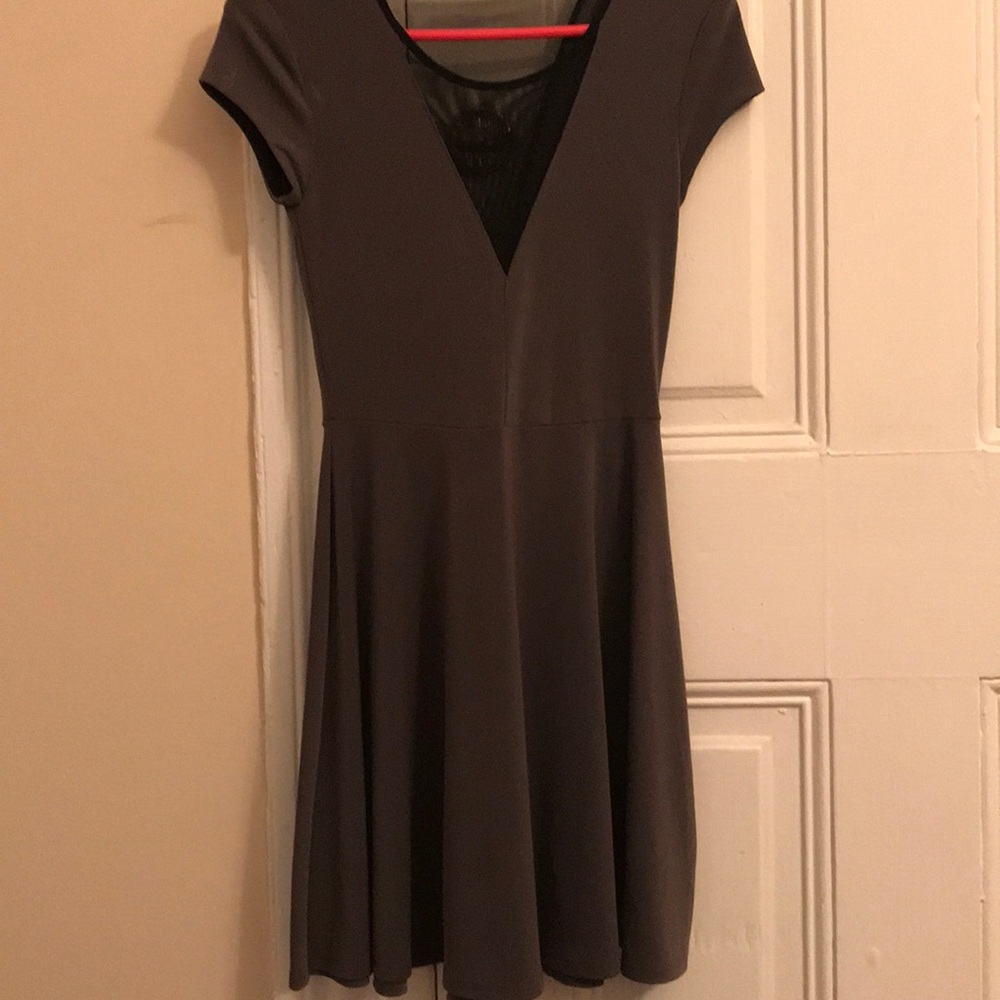 Never worn grey and black mesh dress