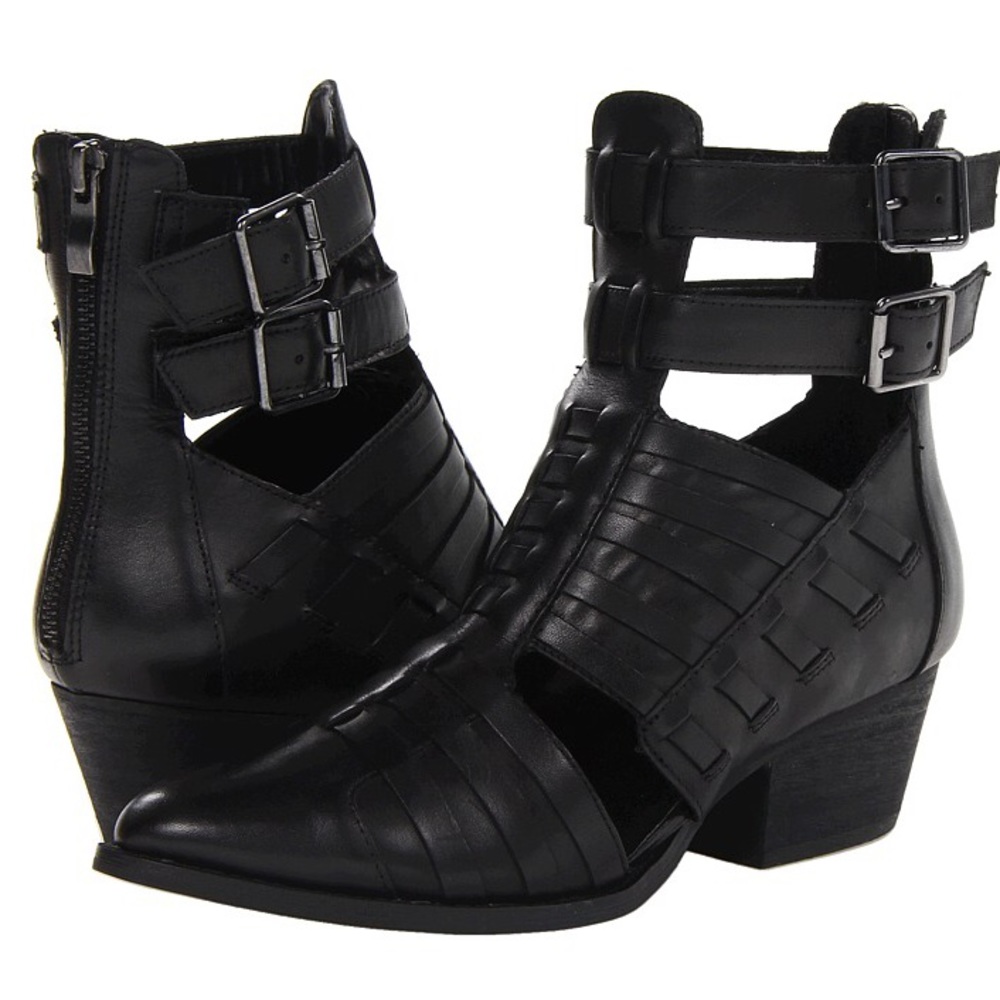 Chinese Laundry Indigo Girl Black Cut Out Booties