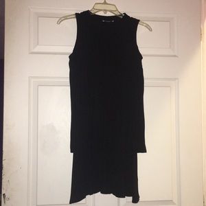 A Black Off The Shoulder But With Long Sleeves