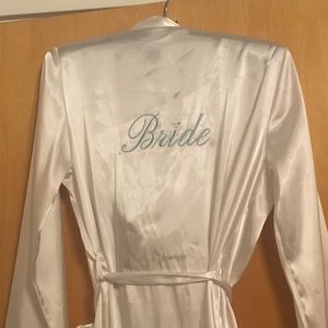 Satin Bride Robe with Matching Shorts