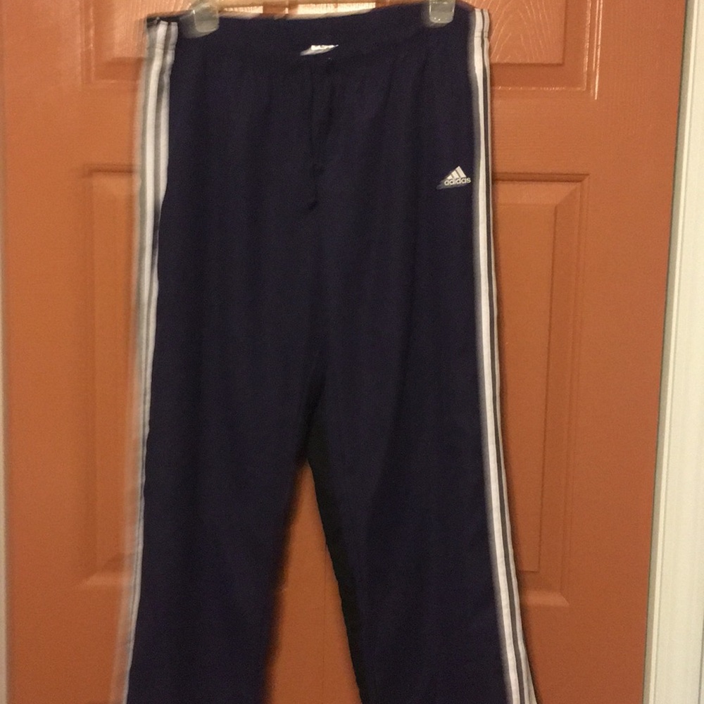 Adidas purple & white running pants