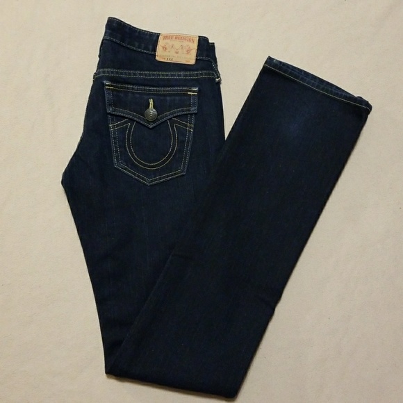 True Religion Johnny straight jeans 26x34 - Picture 1 of 4