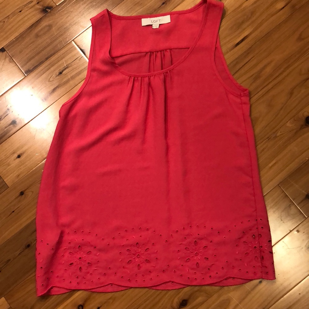 *5/25 Ann Taylor Loft top eyelet boho preppy