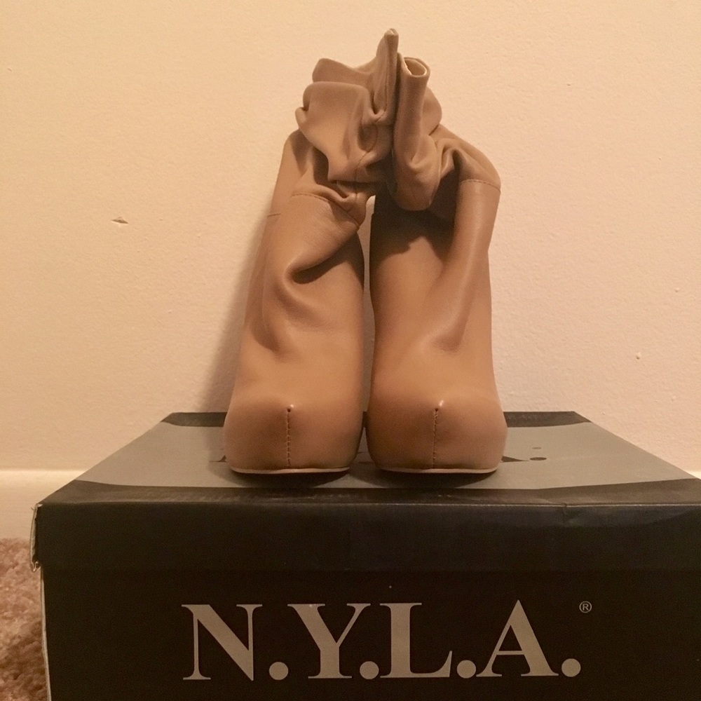 NYLA Tan Booties