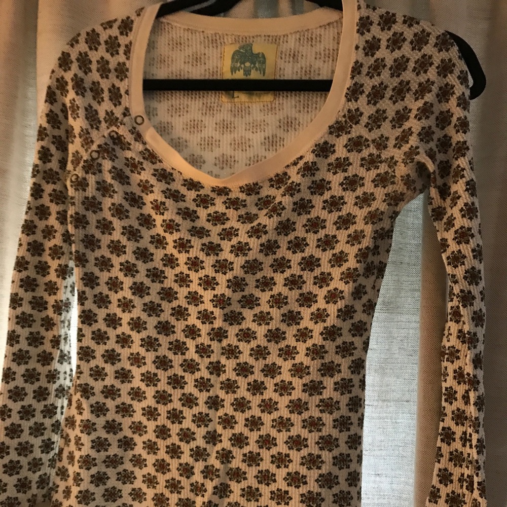 Free People Thermal fashion shirt