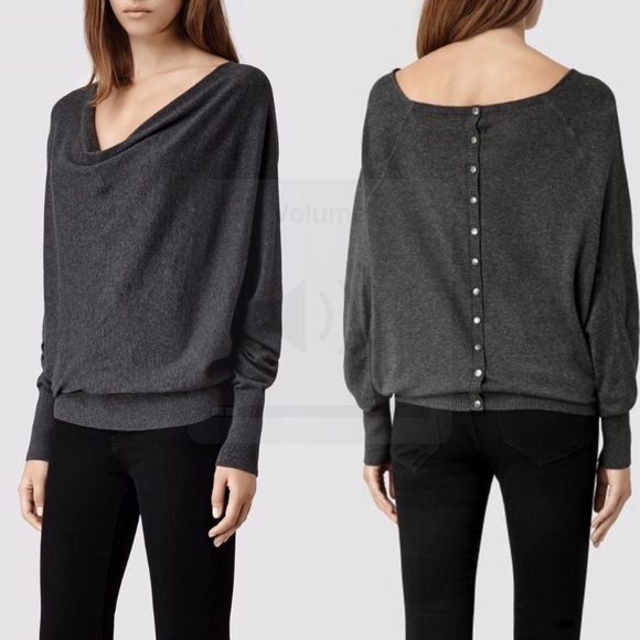 all saints grey sweater