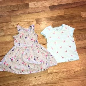 2T girls flamingo bundle
