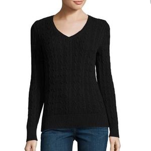 🖤✨St. John's Bay - Black Cable Knit Sweater ✨🖤