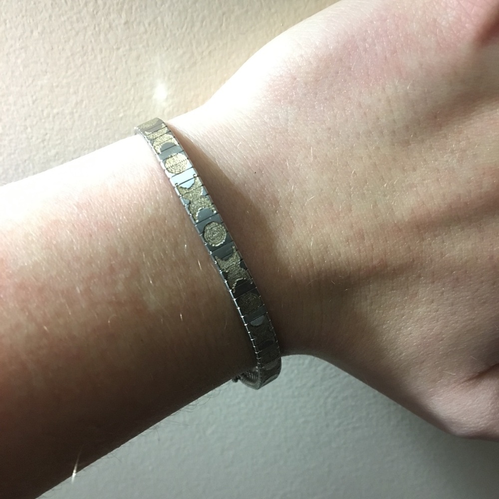 Silver and Gold Tennis Bracelet