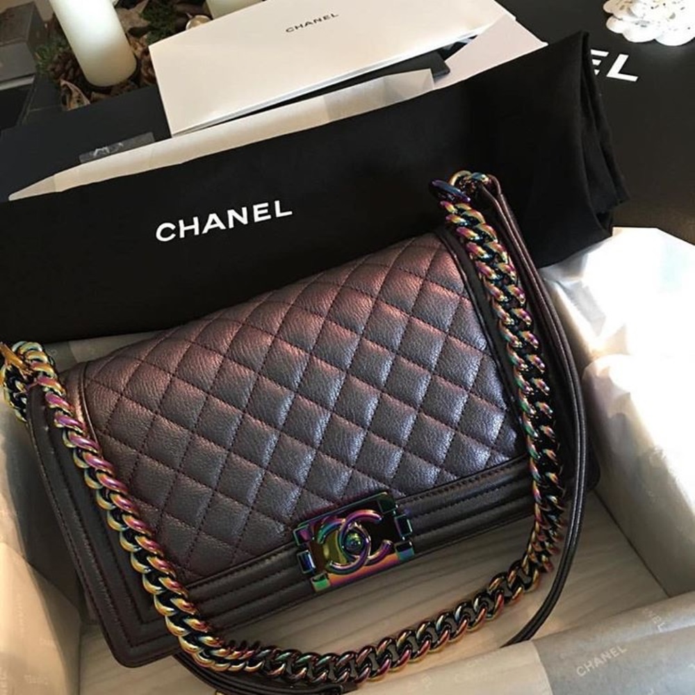 Iridescent Boy Chanel Flap Bag