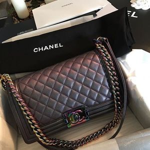 Iridescent Boy Chanel Flap Bag