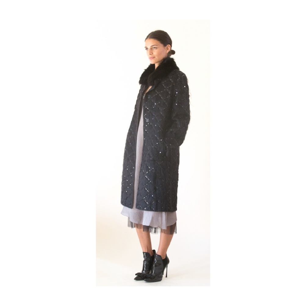 Giuliana Teso fur and sequin coat