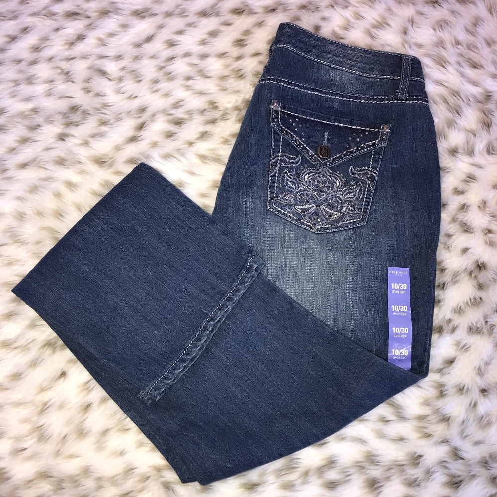 Nine West Jeans Dark Wash Straight NWT- SZ-10/30