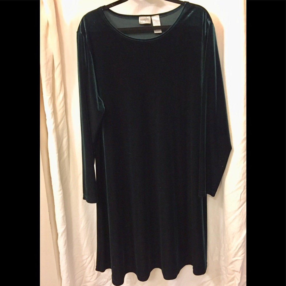 Green Velvet Dress