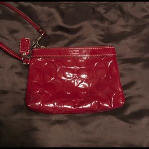 Coach Bags - COACH cranberry/red wristlet! Like new! Coach Bags - COACH cranberry/red wristlet! Like new!