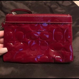 Coach Bags - COACH cranberry/red wristlet! Like new! Coach Bags - COACH cranberry/red wristlet! Like new!